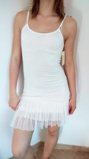 Letní šaty TUTU na ramínka bílé (Made in Italy)