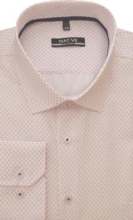Nadměrná košile Native (bílá) s dlouhým rukávem, vel. 51/52 - N235/316 (Pánská košile Native bílá s potiskem - nadměrná)