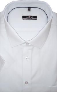 Nadměrná pánská košile (bílá) s krátkým rukávem, vel. 47/48 - N220/311 (Bílá košile Native nadměrná s krátkým rukávem - velikost 3XL - 47/48)