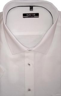 Nadměrná pánská košile (bílá) s krátkým rukávem, vel. 47/48 - N220/323 (Bílá košile Native s krátkým rukávem - velikost 3XL - 47/48)