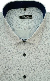 Nadměrná pánská košile (bílá) s krátkým rukávem, vel. 47/48 - N230/319 (Nadměrná pánská košile Native s krátkým rukávem )