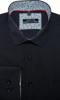 Pánská košile (antracit) s dlouhým rukávem, vel. 39/40 - N185/326 (Antracitová pánská košile)