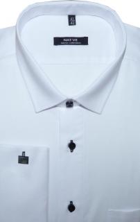 Pánská košile (bílá) s dlouhým rukávem, vel. 41/42 - N175/209 (Pánská košile bílá na manžetové knoflíčky)