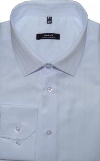 Pánská košile (bílá) s dlouhým rukávem, vel. 41/42 - N175/337 (Košile - bílá s tkaným vzorem)