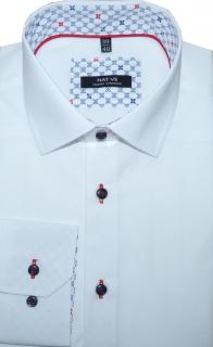 Pánská košile (bílá) s dlouhým rukávem, vel. 41/42 - N175/340 (Košile - bílá s kontrastními doplňky)