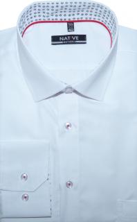 Pánská košile (bílá) s dlouhým rukávem, vel. 41/42 - N205/310 (Pánská košile bílá s dlouhým rukávem - velikost L - 41/42)