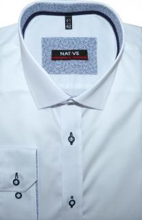 Pánská košile (bílá) s dlouhým rukávem, vypasovaná, vel. 39/40 - N185/917 (Vypasovaná pánská košile - bílá)