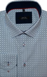 Pánská košile (bílá) s dlouhým rukávem, vypasovaná, velikost 45/46 - N185/804 (Pánská košile bílá, vypasovaná)