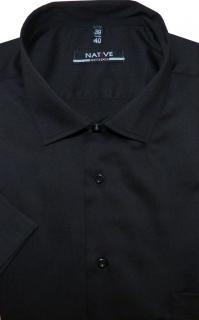 Pánská košile (černá) s krátkým rukávem, vel. 39/40 - N200/302 (Pánská košile Native s krátkým rukávem - velikost M - 39/40)