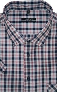 Pánská košile (káro) s krátkým rukávem, vel. 45/46 - N220/322 (Károvaná košile Native s krátkým rukávem - velikost XXL - 45/46)