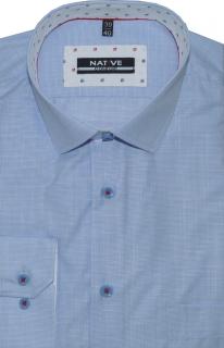 Pánská košile (modrá) s dlouhým rukávem, velikost 39/40 - N195/425 (Modrá košile s dlouhým rukávem)