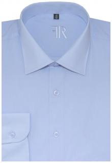 Pánská košile (modrá) s dlouhým rukávem, vypasovaná, vel. 43/44 - FR 052/006 (Vypasovaná světle modrá košile)