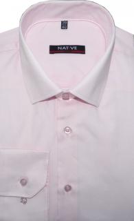 Pánská košile (růžová) s dlouhým rukávem, vypasovaná, vel. 39/40 - N185/814 (Vypasovaná růžová pánská košile)