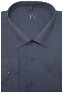 Pánská košile (šedá) s dlouhým  rukávem, vel. 39/40 - FR 051/108 (Šedá společenská košile)