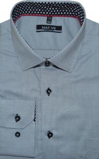 Pánská košile (šedá) s dlouhým rukávem, vel. 39/40 - N195/310 (Pánská košile Native světle šedá)