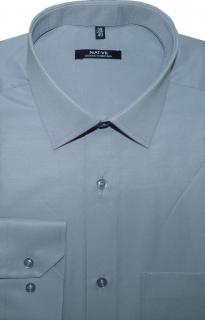 Pánská košile (šedá) s dlouhým rukávem, vel. 39/40 - N951/009 (Šedá společenská košile)