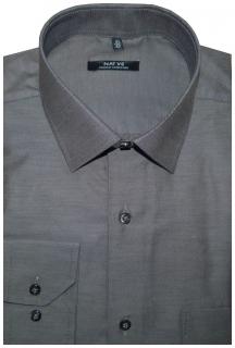 Pánská košile (šedá) s dlouhým rukávem, vel. 39/40 - N951/017 (Šedá společenská košile)