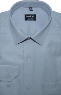 Pánská košile (šedá) s dlouhým rukávem, vel. 39/40 - N951/022 (Šedá společenská košile)