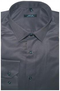 Pánská košile (šedá) s dlouhým rukávem, vypasovaná, vel. 37/38 - N952/010 (Vypasovaná šedá košile s dlouhým rukávem, velikost S)