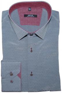 Pánská košile (šedá) s dlouhým rukávem, vypasovaná, vel. 39/40 - N165/006 (Šedá pánská košile Native)