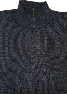 Pánský svetr šedý na zip, velikost L, Native SZ175-01 (Pánský svetr šedý na zip)