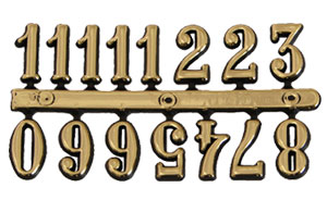Arabské číslice ZLATÉ 0,9 cm