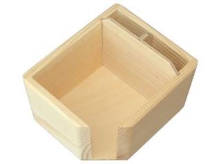 Dřevěná krabička na bloček a propisovačky