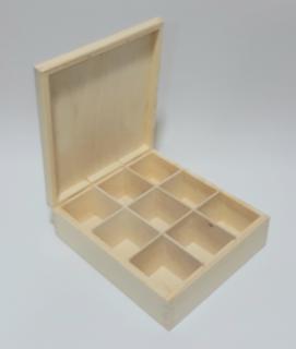 Dřevěná krabička na čaj 9 Bez zapínání