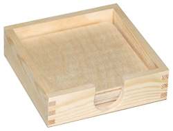 Dřevěná krabička s tácky VĚTŠÍ