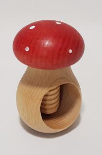 Dřevěný louskáček na ořechy - muchomůrka
