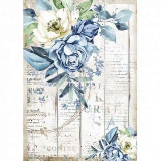 Modré květy, písmo
