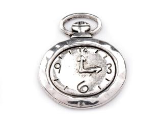 Přívěsek nebo ozdoba hodinky - barva stříbrná