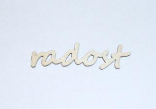 Radost - nápis - slovíčko