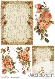 Růže, dopis, písmo
