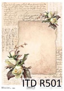 Růže, písmo, pergamen