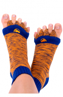 Happy feet Adjustační ponožky - modro-oranžová Velikost: 35-38