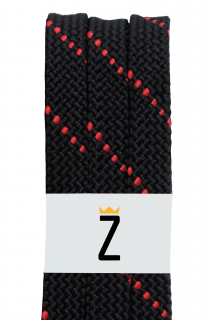 Ploché tkaničky - červeno-černá Délka: 120