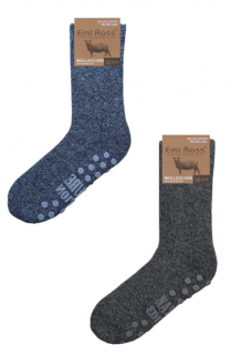 Protiskluzové ponožky z vlny, pánské - 2 páry Velikost: 42-47