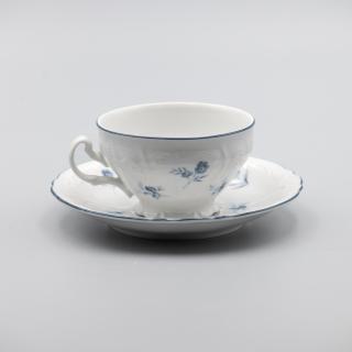 BERNADOTTE modrá kvítka, Šálek s podšálkem čajový NÍZKÝ 205 ml, Thun