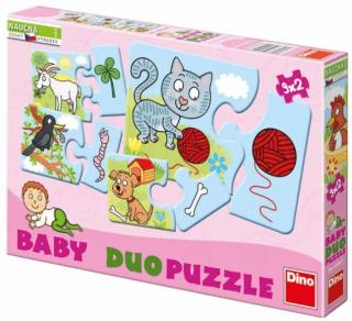 MIX - Baby duo puzzle - Domácí zvířátka 9x2 dílky
