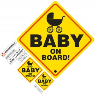 Baby on board typ 2, samolepka, set (Baby on board typ 2, samolepka, set)
