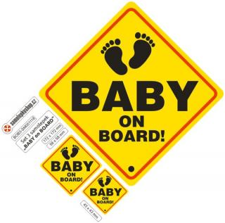 Baby on board typ 3, samolepka, set (Baby on board typ 3, samolepka, set)