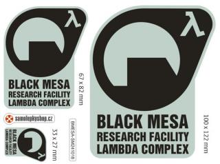 Black Mesa - set 3  samolepky (Black Mesa - set 3 samolepky 3, 7, 10 cm)