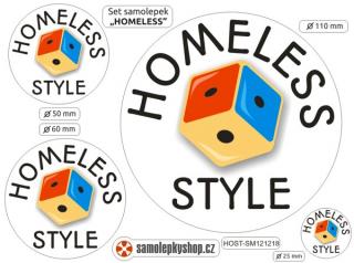 Homeless style - set 4  samolepky (Homeless style - set 4 samolepky různé velikosti)