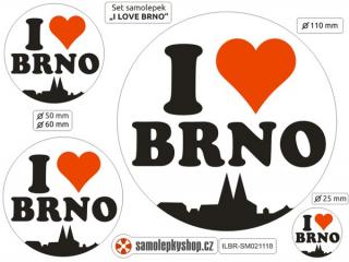 I Love Brno set 4 samolepky (I Love Brno set 4 samolepky)