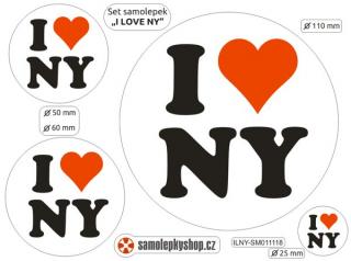 I Love New York ILNY set 4 samolepky (I Love New York I L NY set 4 samolepky)