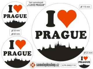 I Love Prague set 4 samolepky (I Love Prague set 4 samolepky)