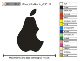 iPear, iHruška (iPear, iHruška, řezaná samolepka z folie)