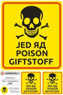 Jed яд poison giftstoff samolepka 17 x 19 cm (Jed яд poison giftstoff samolepka 17 x 19 cm + malé)