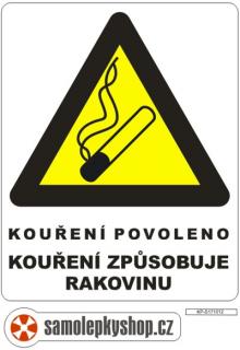 Kouření povoleno, samolepka (Kouření povoleno, samolepka 160x200 mm)